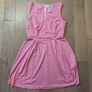 JB By Julie Brown Pink and White Polka Dot Sleeveless Dress